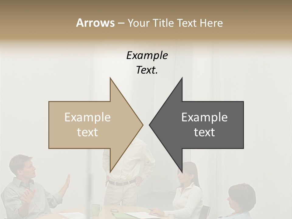 Businesspeople In Conference Room PowerPoint Template