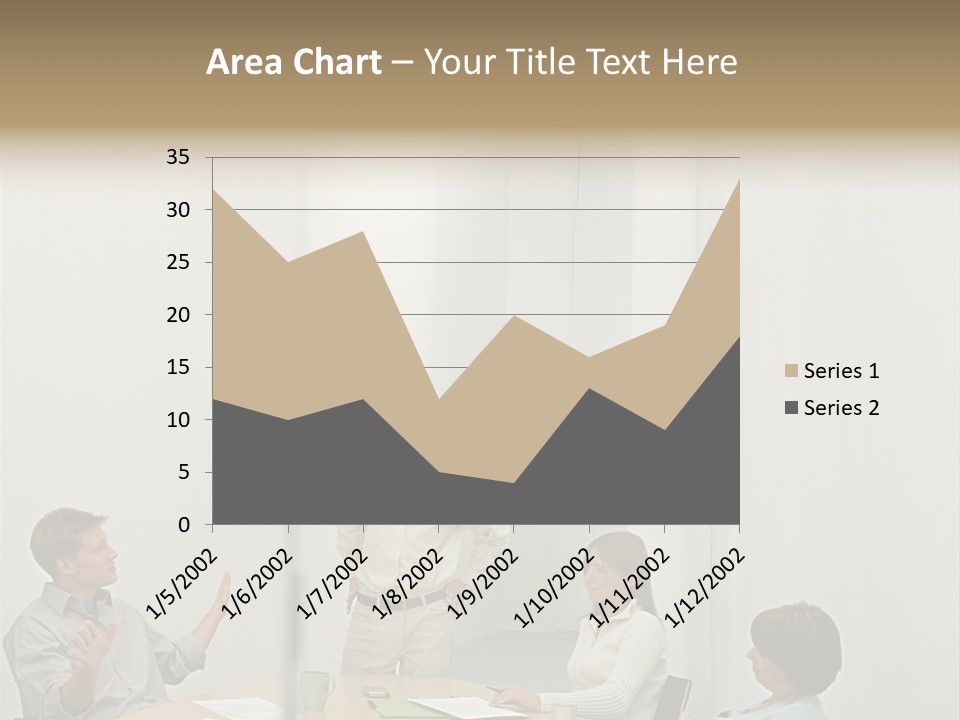 Businesspeople In Conference Room PowerPoint Template