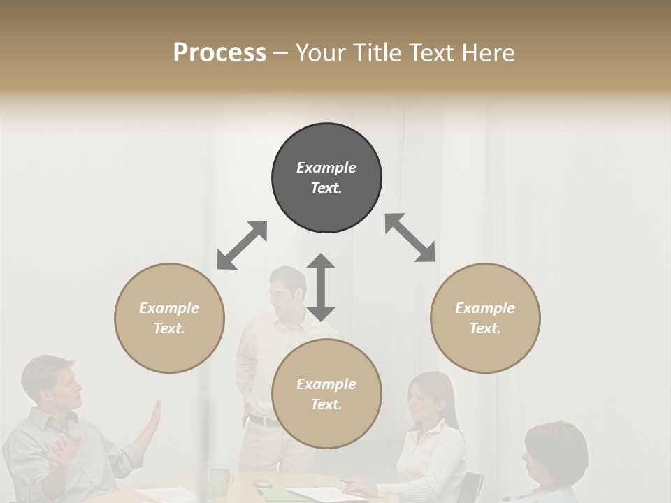 Businesspeople In Conference Room PowerPoint Template