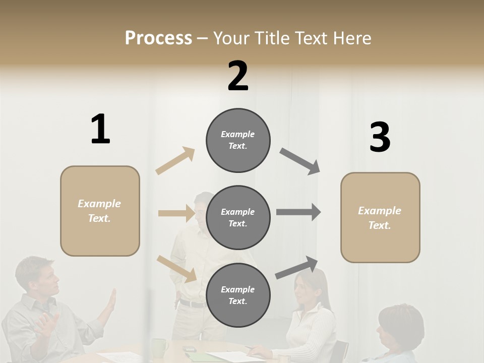 Businesspeople In Conference Room PowerPoint Template