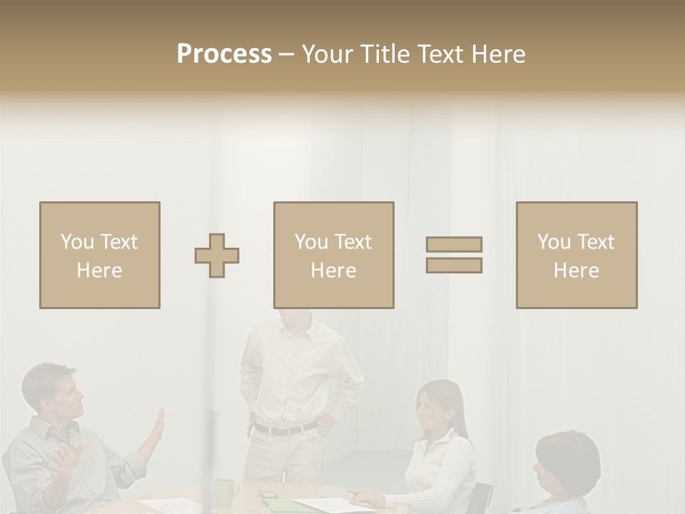 Businesspeople In Conference Room PowerPoint Template