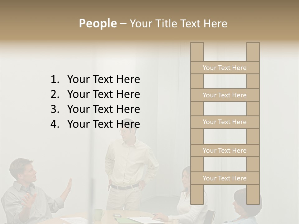 Businesspeople In Conference Room PowerPoint Template