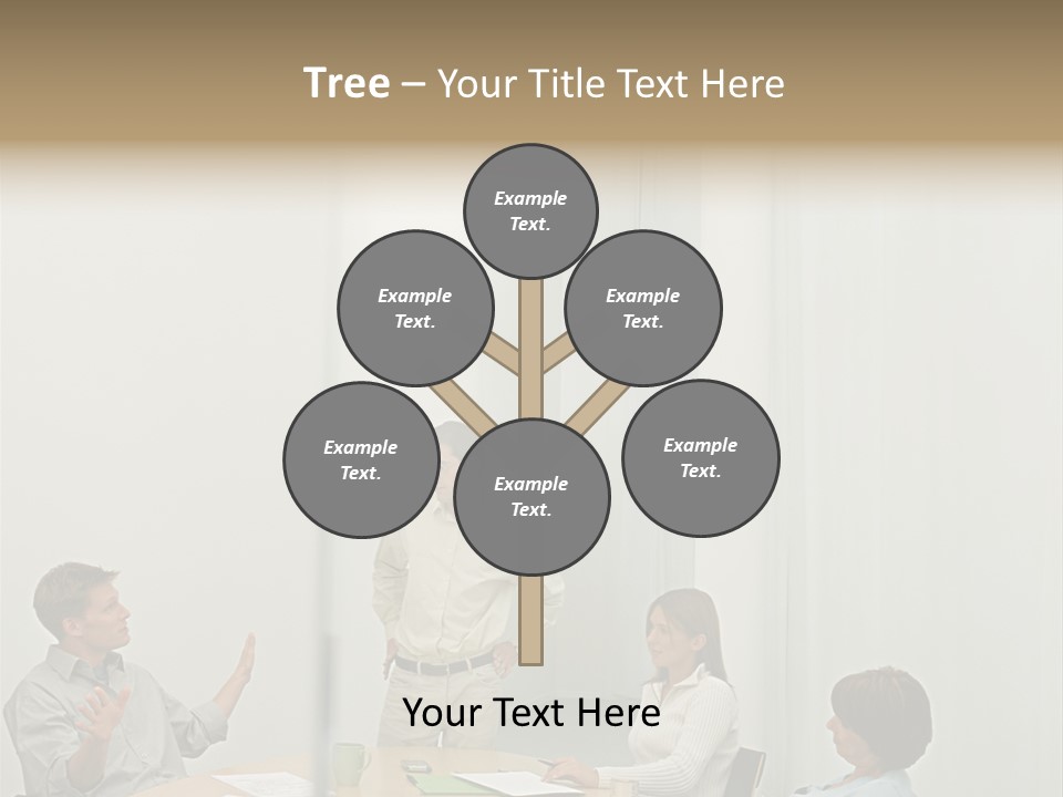 Businesspeople In Conference Room PowerPoint Template