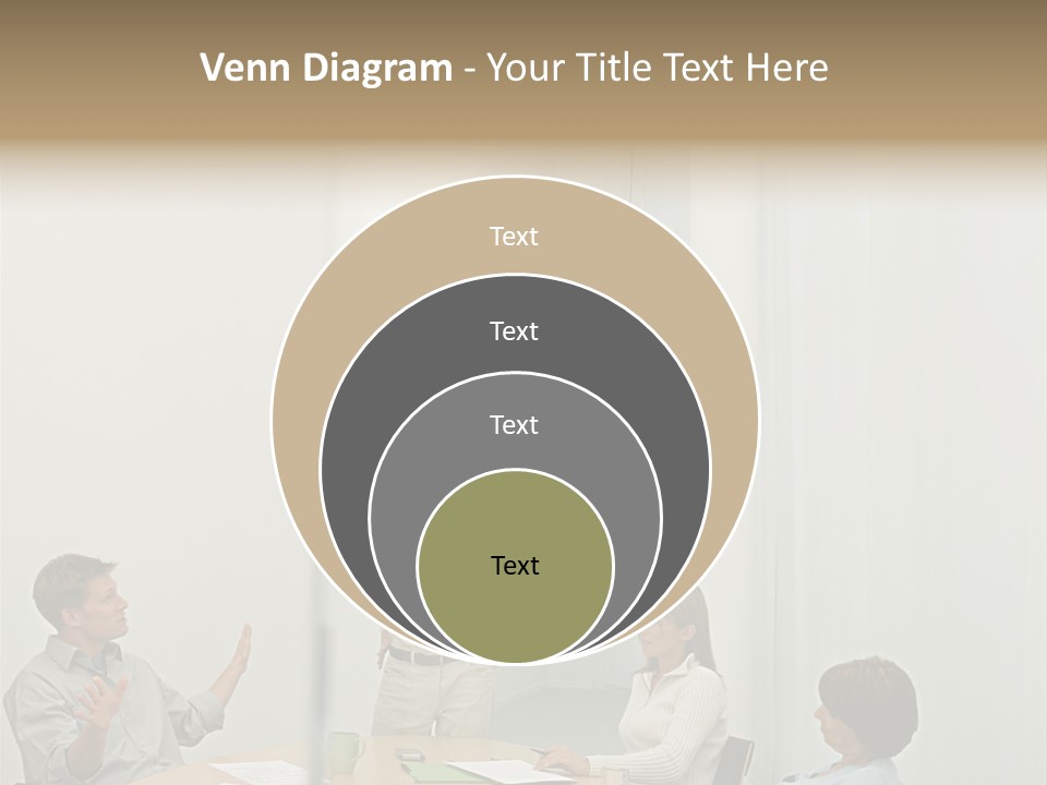 Businesspeople In Conference Room PowerPoint Template