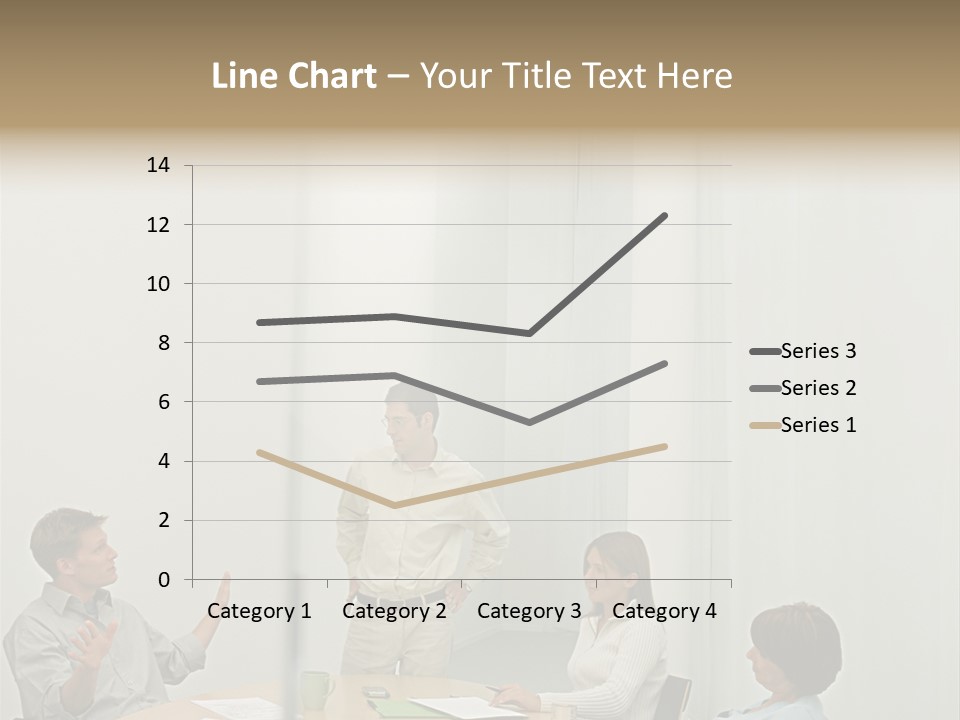 Businesspeople In Conference Room PowerPoint Template