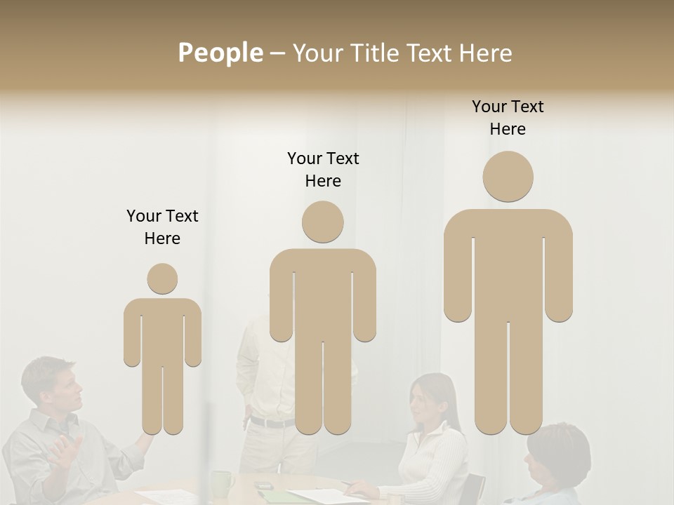 Businesspeople In Conference Room PowerPoint Template