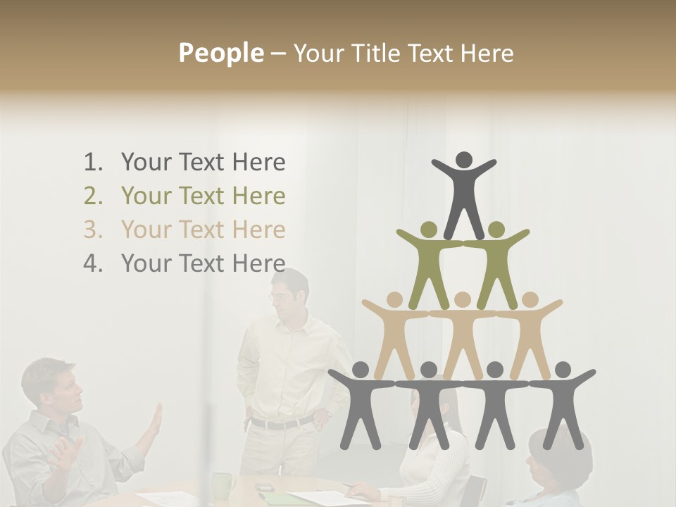 Businesspeople In Conference Room PowerPoint Template