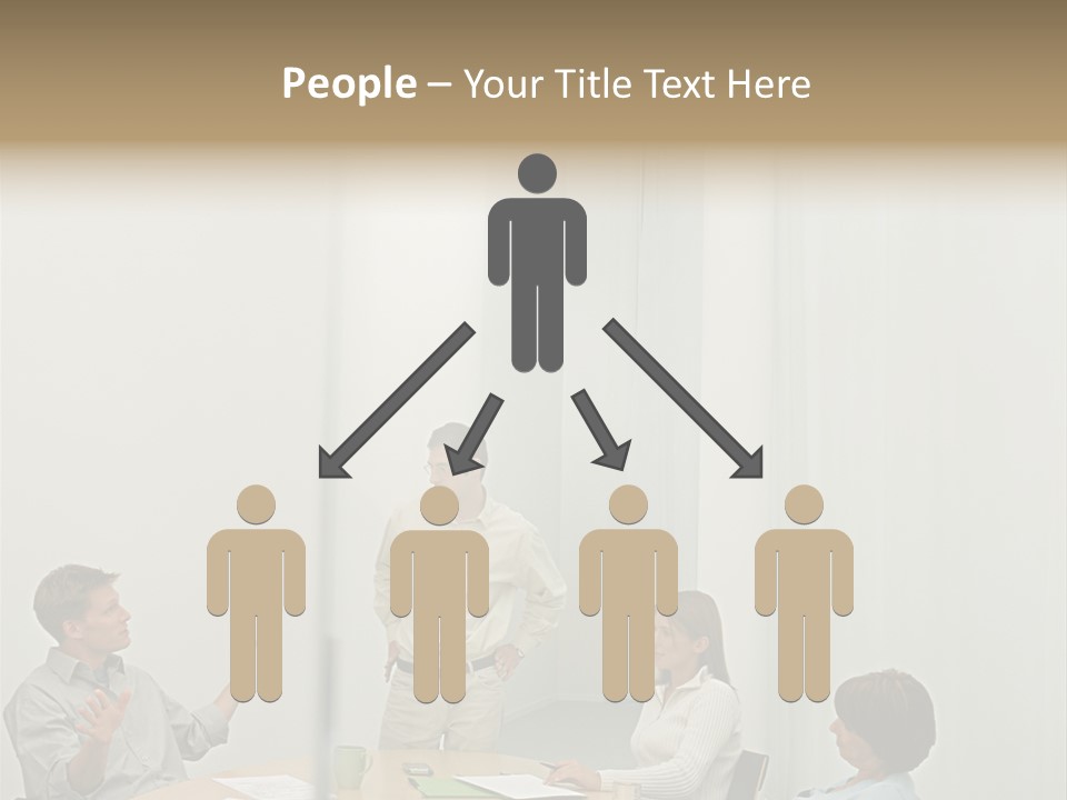 Businesspeople In Conference Room PowerPoint Template