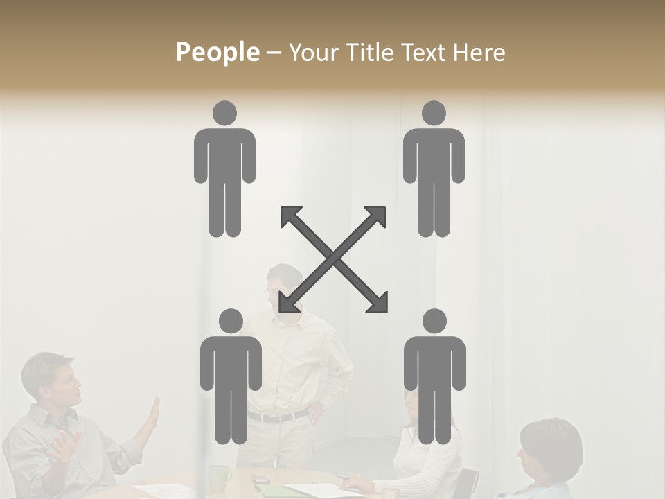 Businesspeople In Conference Room PowerPoint Template