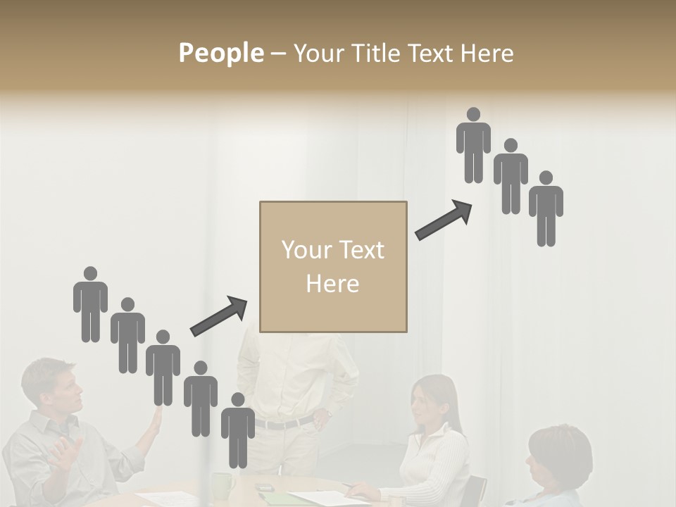 Businesspeople In Conference Room PowerPoint Template