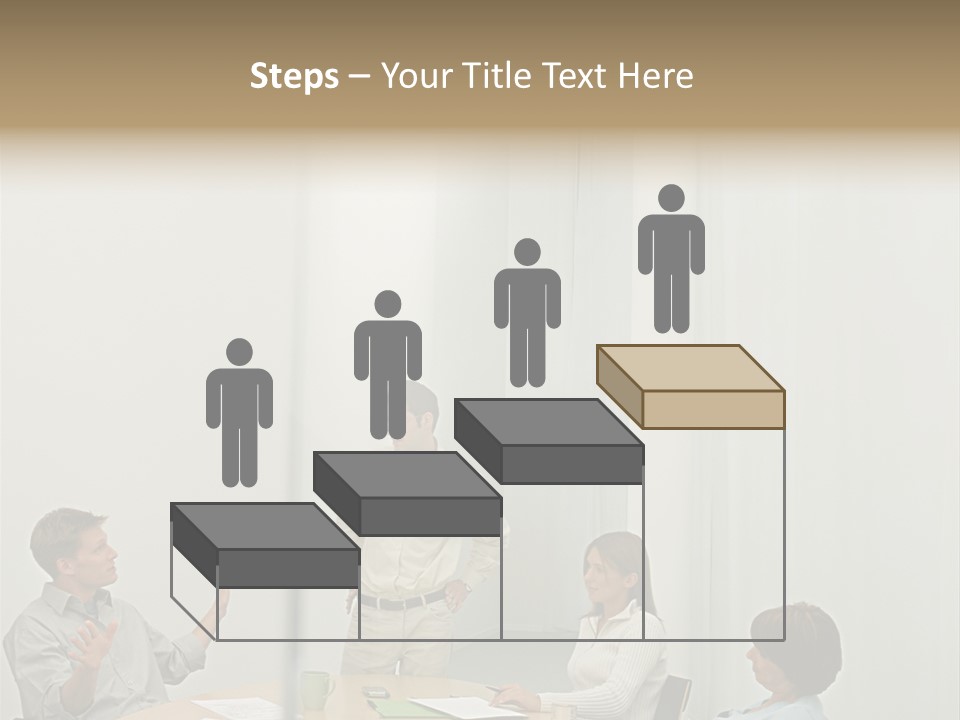 Businesspeople In Conference Room PowerPoint Template