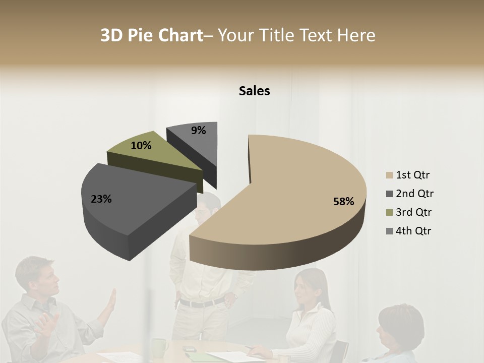 Businesspeople In Conference Room PowerPoint Template