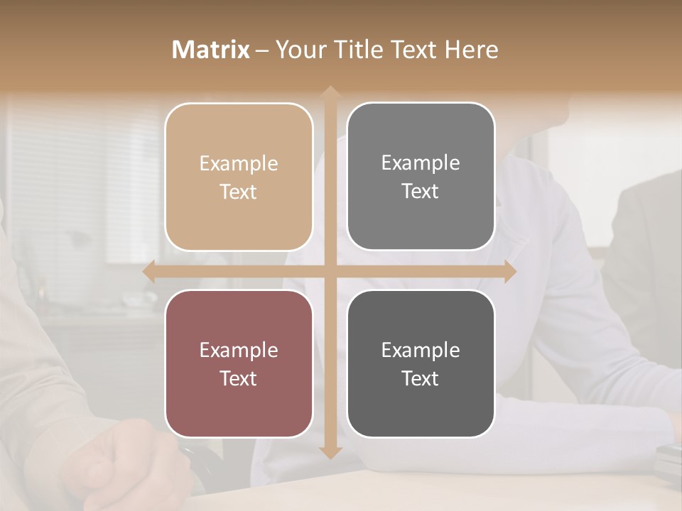 Smiling Woman In Meeting PowerPoint Template