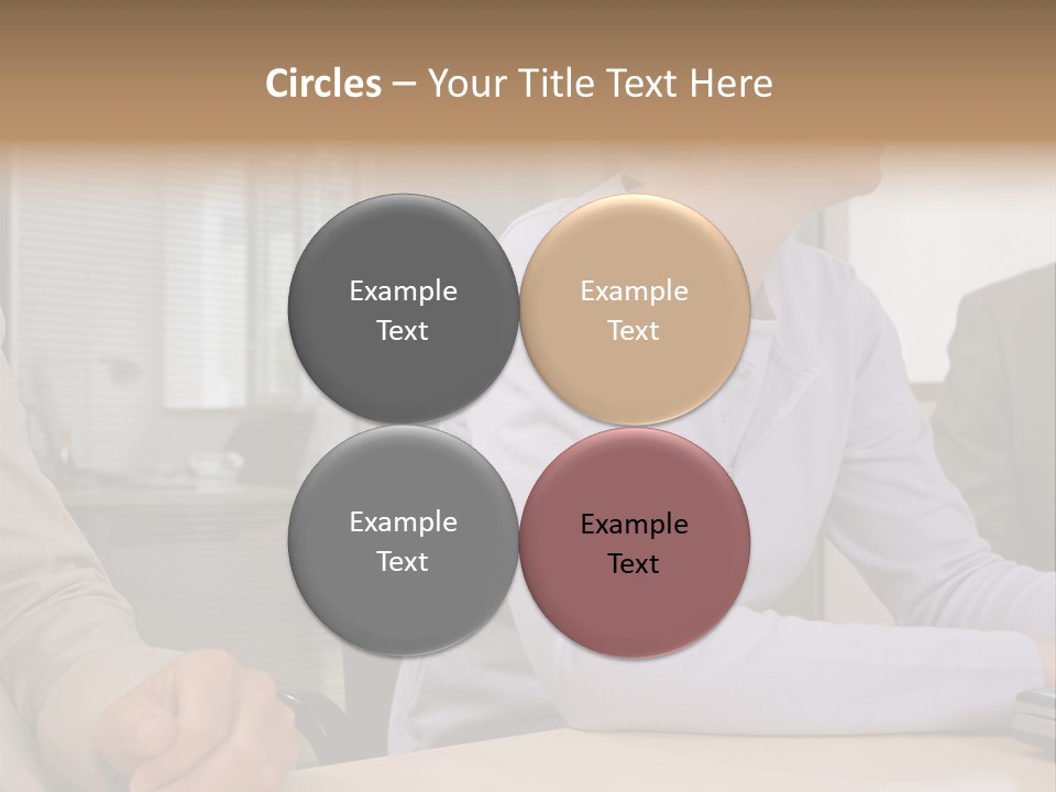 Smiling Woman In Meeting PowerPoint Template