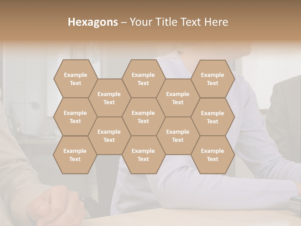 Smiling Woman In Meeting PowerPoint Template