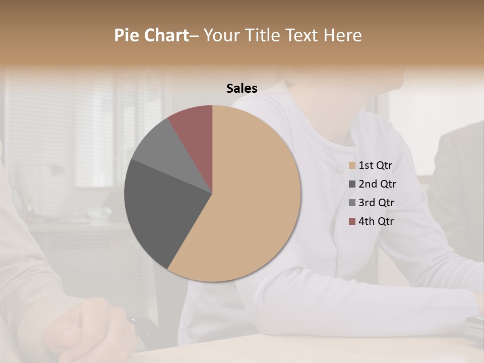 Smiling Woman In Meeting PowerPoint Template