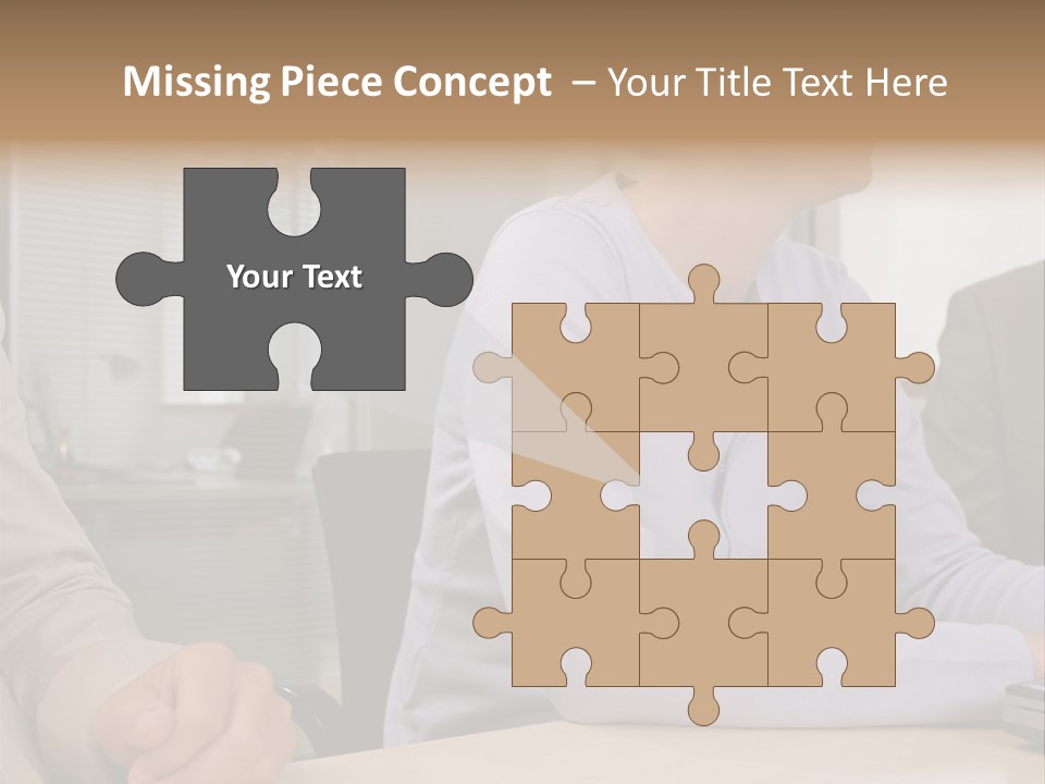 Smiling Woman In Meeting PowerPoint Template