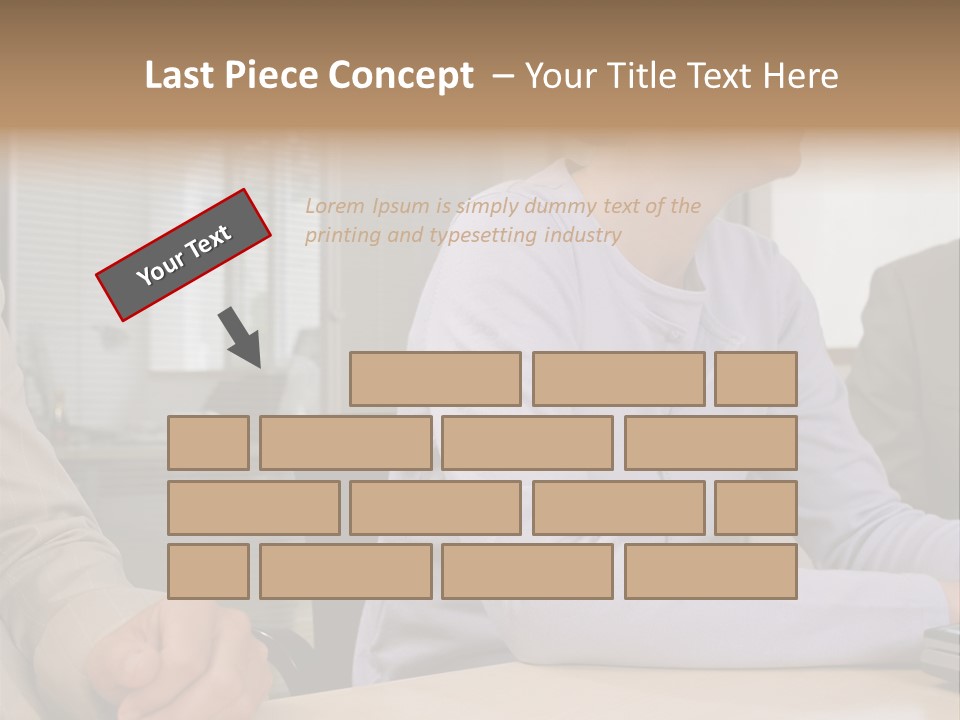 Smiling Woman In Meeting PowerPoint Template