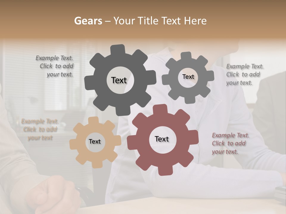 Smiling Woman In Meeting PowerPoint Template