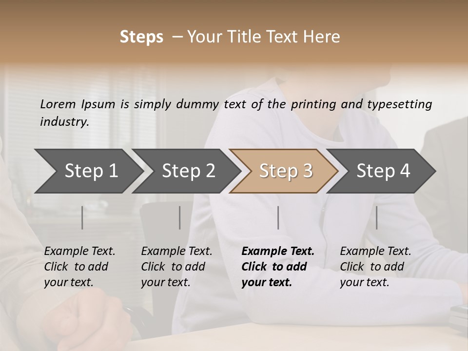 Smiling Woman In Meeting PowerPoint Template