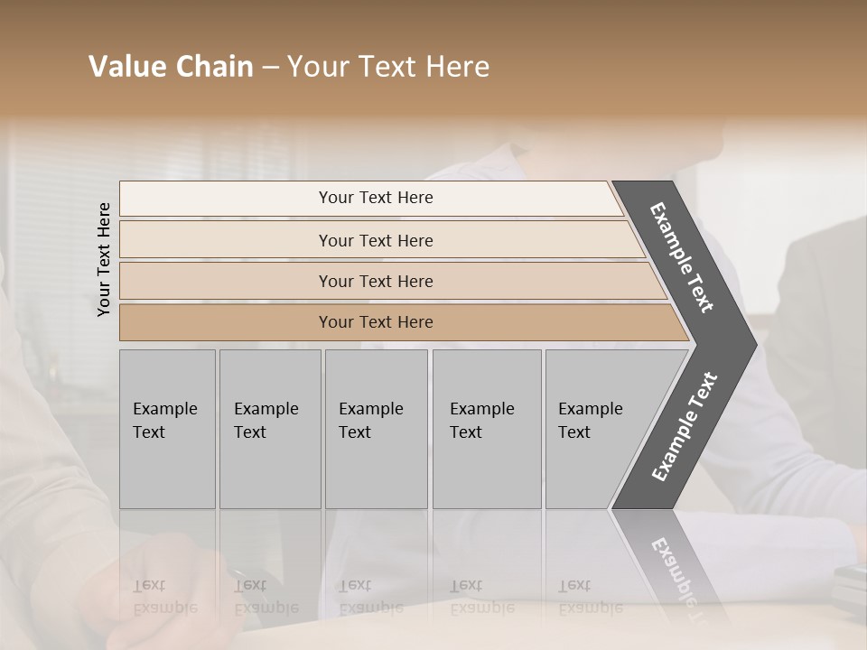 Smiling Woman In Meeting PowerPoint Template