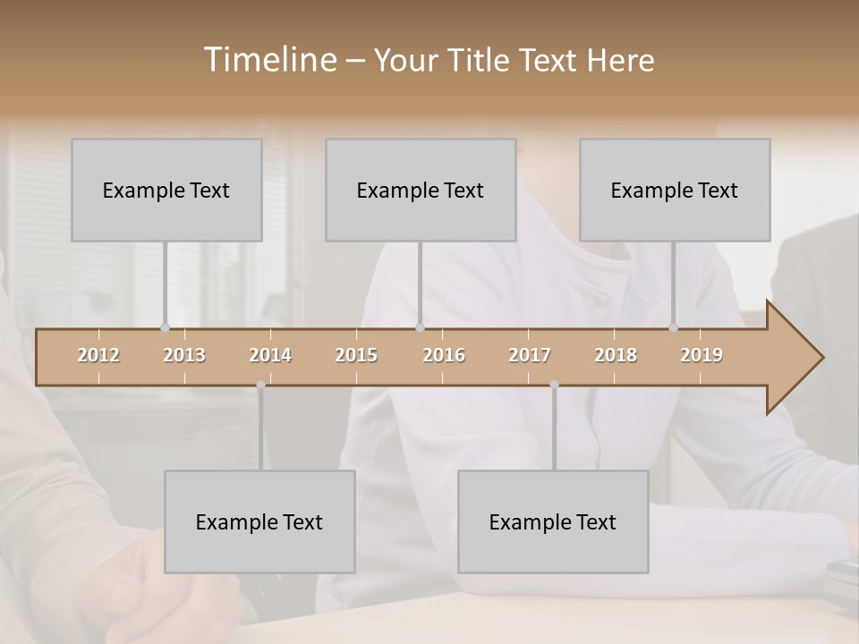 Smiling Woman In Meeting PowerPoint Template