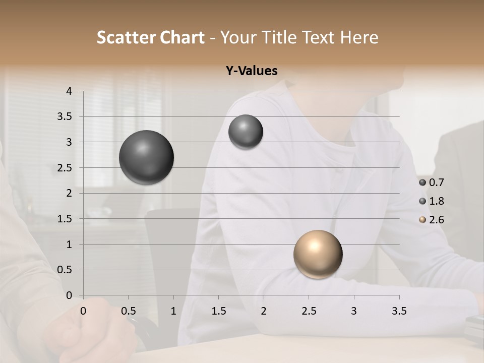 Smiling Woman In Meeting PowerPoint Template