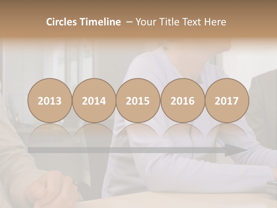 Smiling Woman In Meeting PowerPoint Template