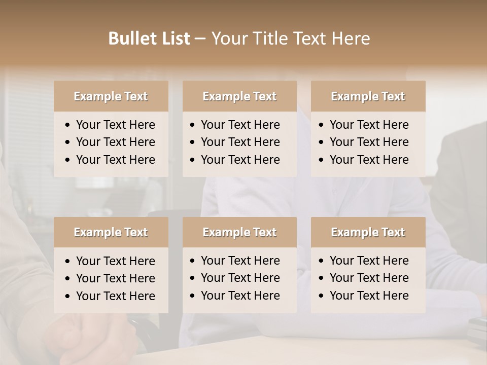 Smiling Woman In Meeting PowerPoint Template