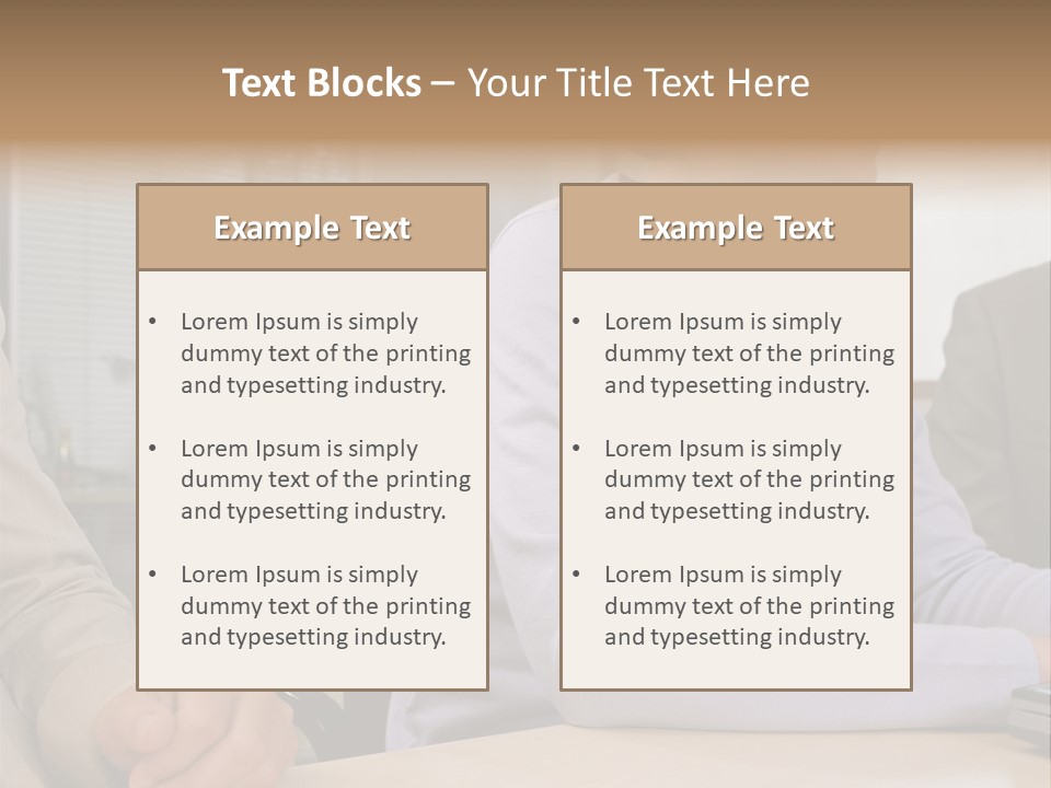 Smiling Woman In Meeting PowerPoint Template