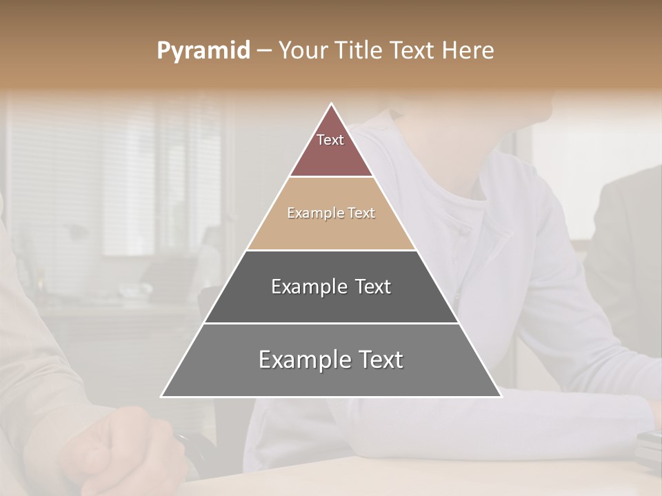 Smiling Woman In Meeting PowerPoint Template