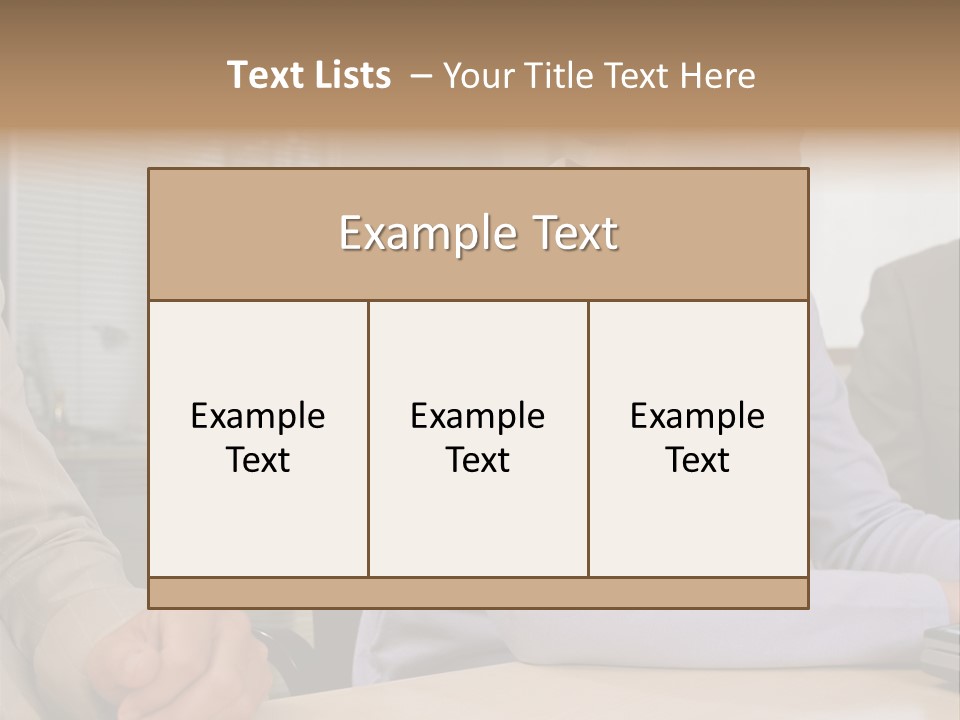 Smiling Woman In Meeting PowerPoint Template