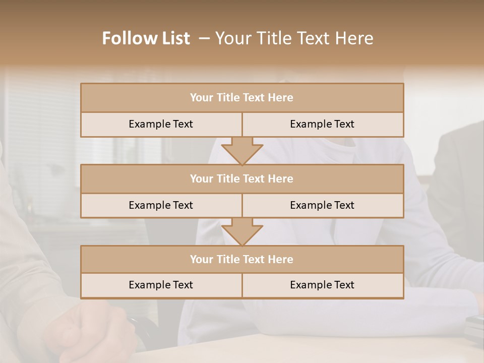 Smiling Woman In Meeting PowerPoint Template