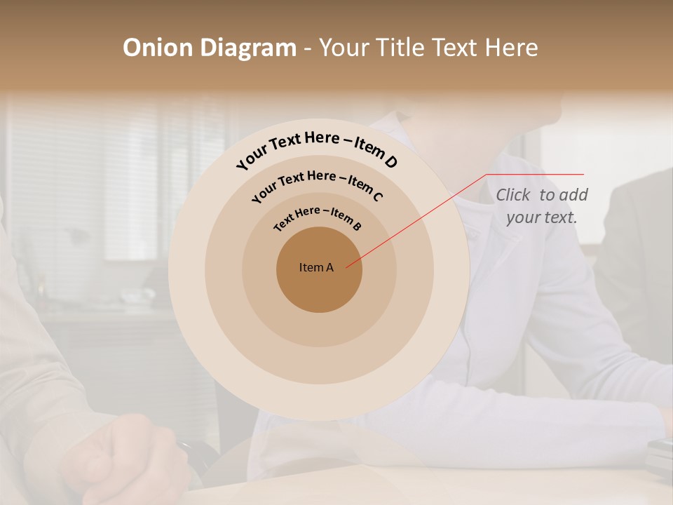 Smiling Woman In Meeting PowerPoint Template