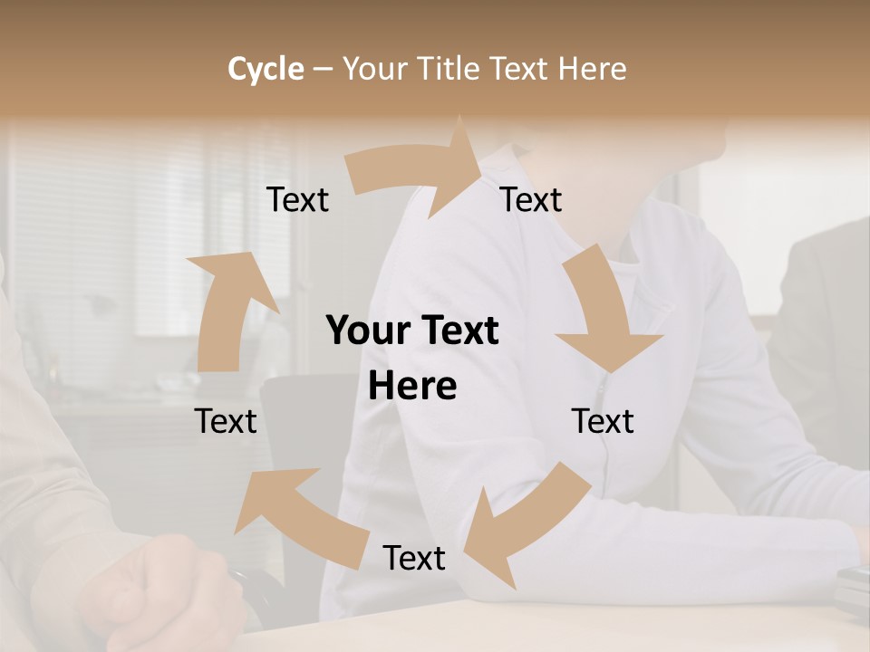 Smiling Woman In Meeting PowerPoint Template