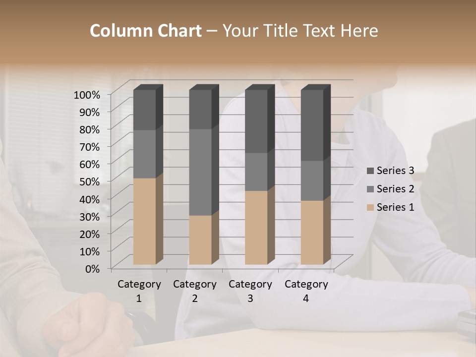 Smiling Woman In Meeting PowerPoint Template