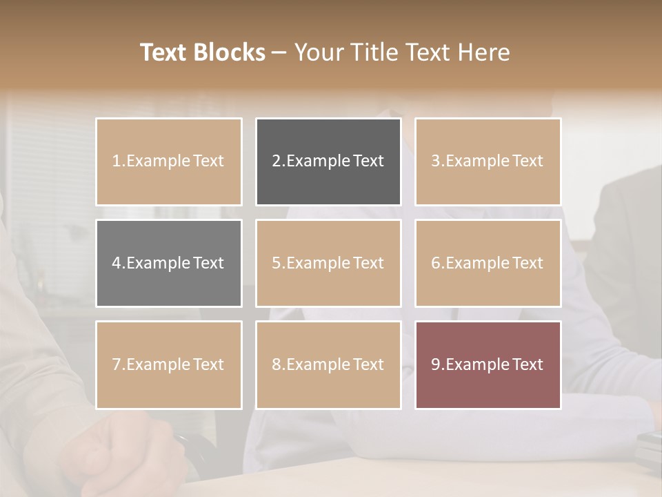 Smiling Woman In Meeting PowerPoint Template