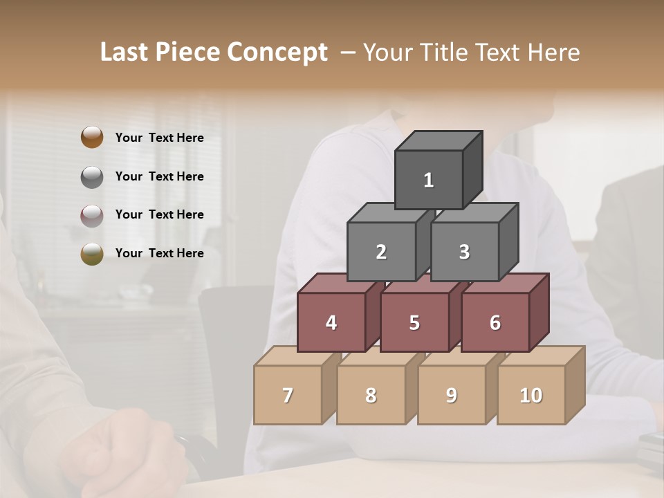 Smiling Woman In Meeting PowerPoint Template