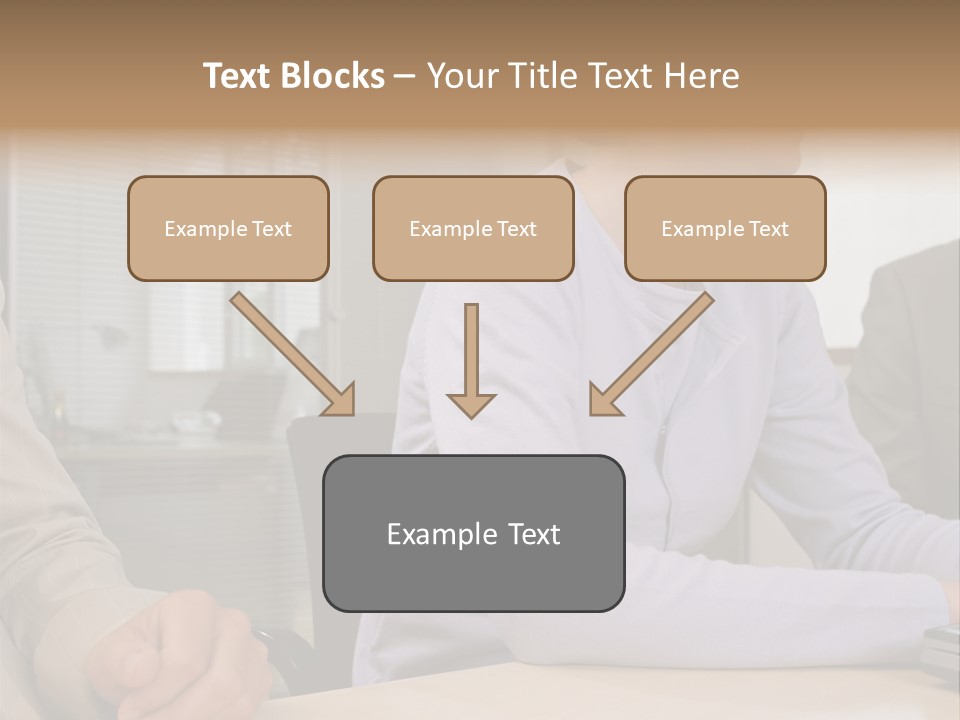 Smiling Woman In Meeting PowerPoint Template
