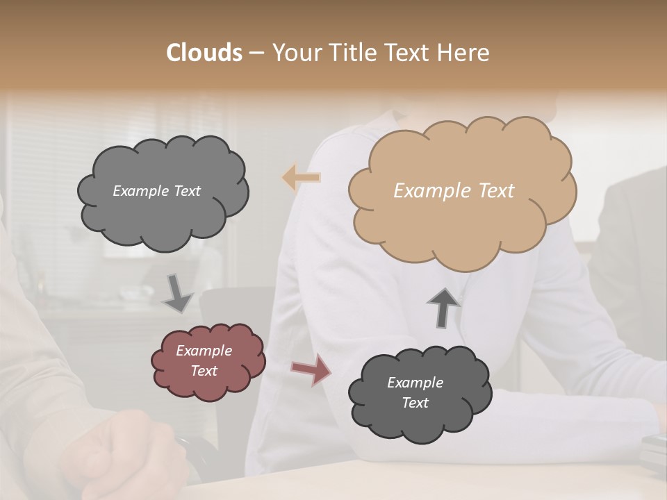 Smiling Woman In Meeting PowerPoint Template