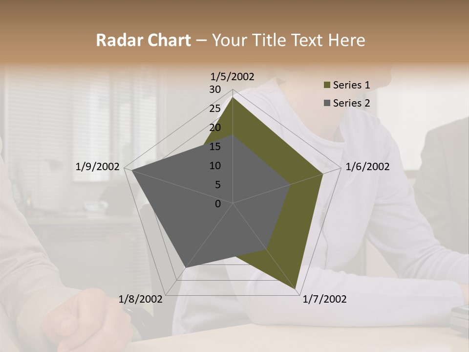 Smiling Woman In Meeting PowerPoint Template