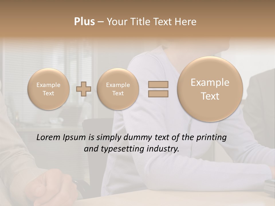 Smiling Woman In Meeting PowerPoint Template
