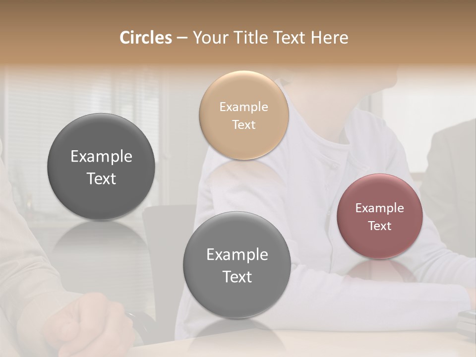 Smiling Woman In Meeting PowerPoint Template