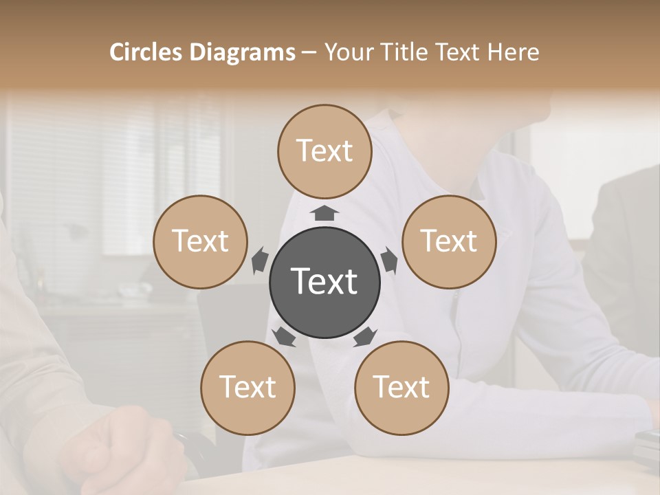 Smiling Woman In Meeting PowerPoint Template