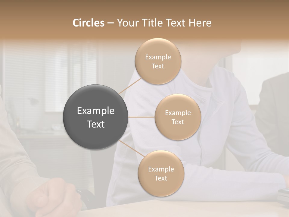 Smiling Woman In Meeting PowerPoint Template