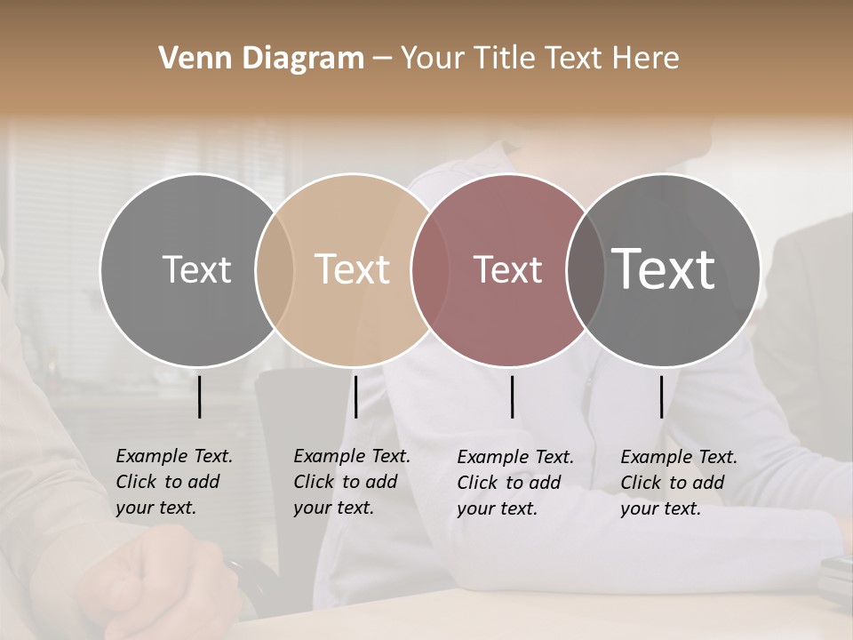 Smiling Woman In Meeting PowerPoint Template