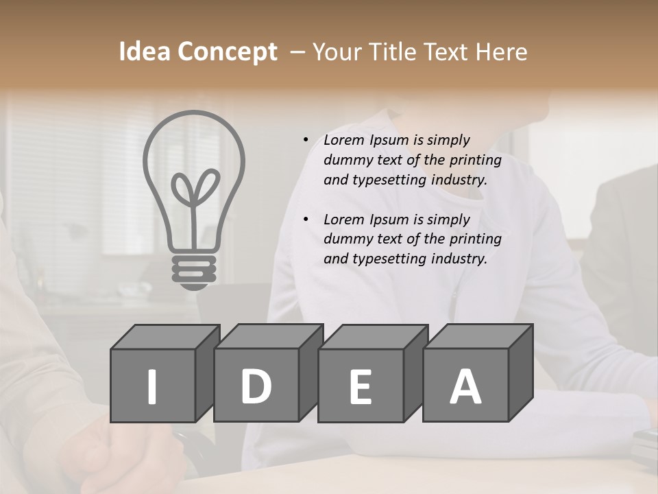 Smiling Woman In Meeting PowerPoint Template