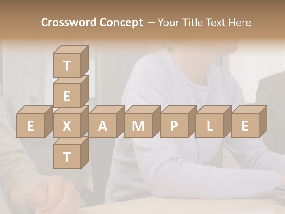 Smiling Woman In Meeting PowerPoint Template