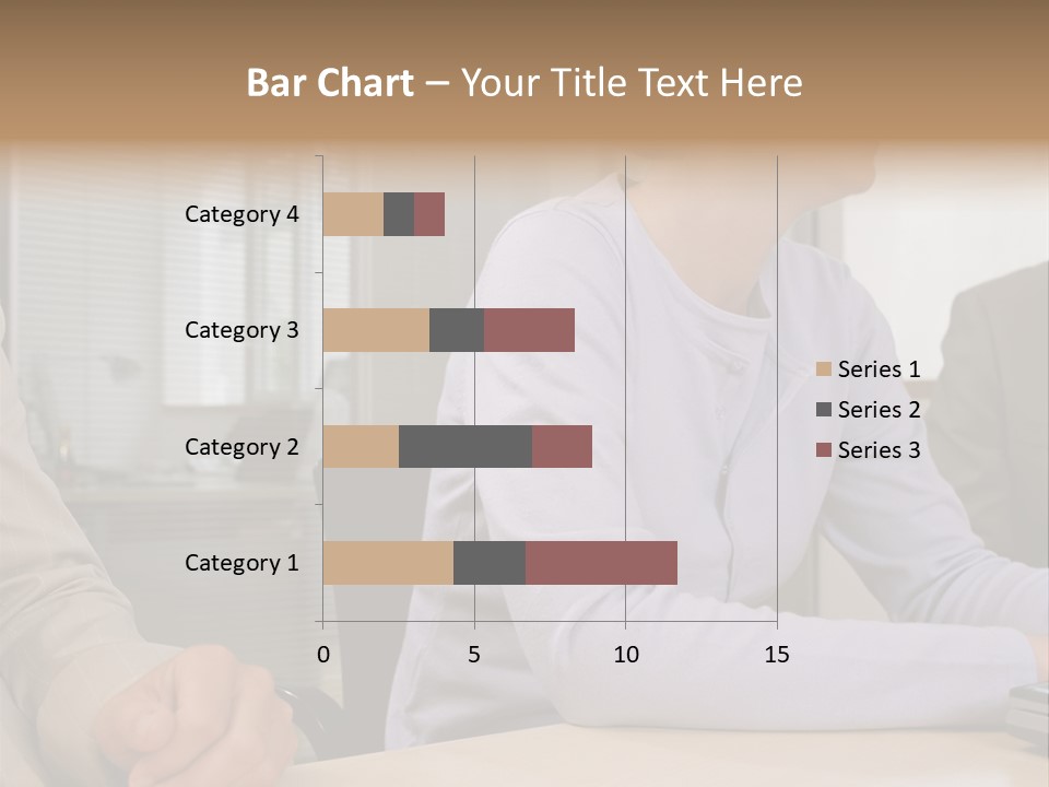 Smiling Woman In Meeting PowerPoint Template