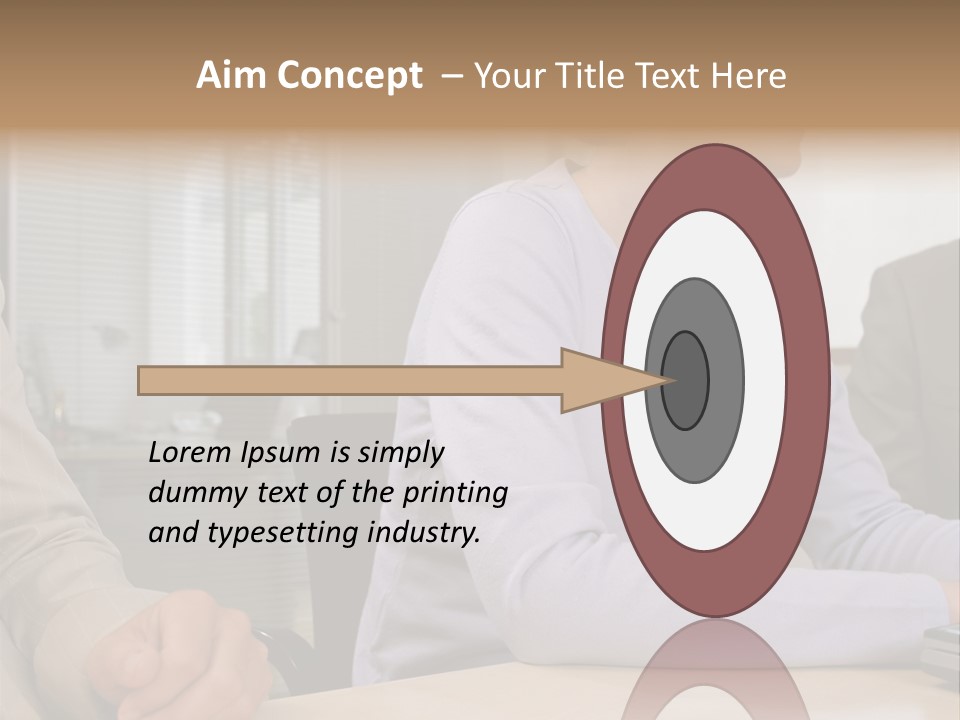 Smiling Woman In Meeting PowerPoint Template